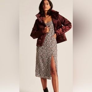 Abercrombie & Fitch High Slit Slip Dress